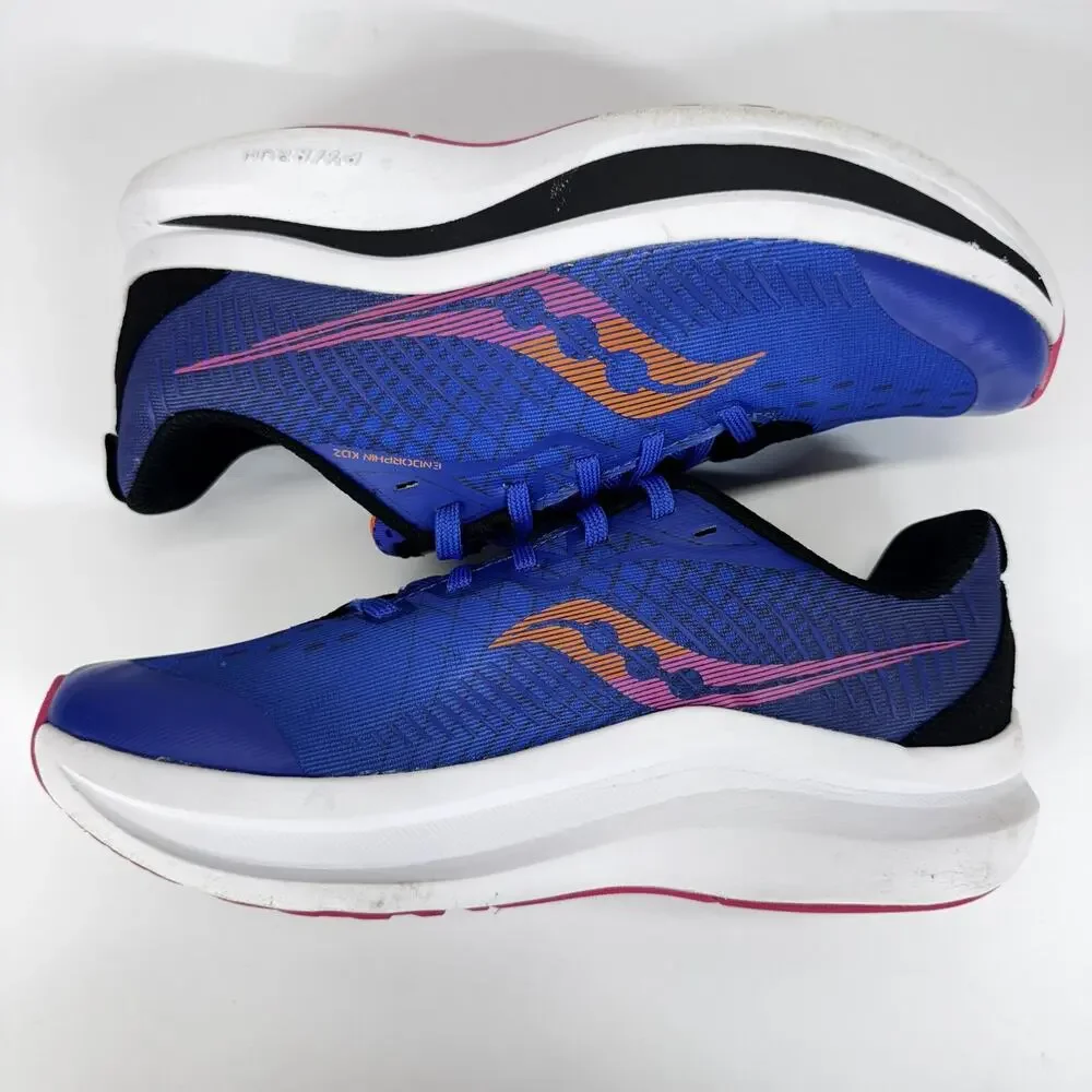 Saucony Big Kids Endorphin KDZ Sneaker 3.5 Blue Lightweight Breathable Running - Picture 8 of 11